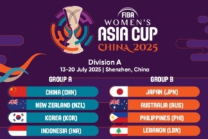 女籃亞洲杯賽程：7月13號(hào)-16號(hào)小組賽 淘汰賽18號(hào) 冠軍戰(zhàn)20號(hào)