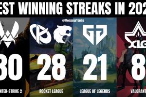 電競(jìng)各項(xiàng)目今年最長(zhǎng)連勝：Vitality豪取30連勝，GEN21連勝仍在繼續(xù)