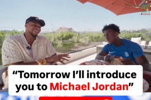 字母哥邀請(qǐng)甲亢哥去見(jiàn)喬丹：你可不能像你平時(shí)一樣朝喬丹瞎嚷嚷