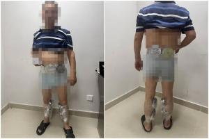 港珠澳大橋海關(guān)查獲旅客偷藏游戲盤進(jìn)境：腰腹/小腿藏匿156張光盤