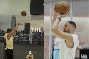 這真不是鏡像！克萊訓(xùn)練左手中距離投籃十連中！