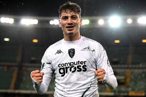 全市場：S-埃斯波西托將400萬歐加盟帕爾馬，國米保留50%二轉(zhuǎn)分成