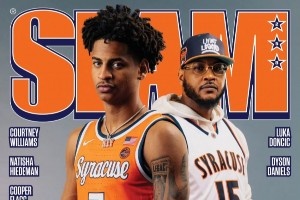 子承父業(yè)！安東尼父子身穿雪城球衣為《SLAM》拍攝雜志封面！