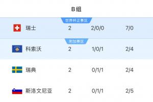 出線不妙？瑞典世預賽2輪僅1分小組第3 全隊身價4.45億歐世界第10