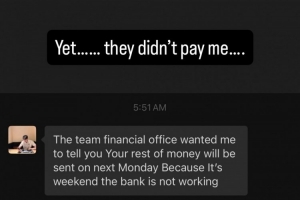 帕斯卡爾繼續(xù)向NBL石家莊翔藍(lán)討薪：說(shuō)周一付錢 然而并沒(méi)有