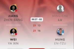 中國(guó)香港羽毛球公開賽混雙首輪：蔣振邦/魏雅欣2-0取勝，順利晉級(jí)