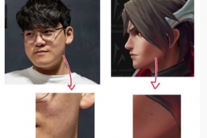 完美復(fù)刻??？Guma粉絲發(fā)現(xiàn)：T1韋魯斯臉上和Gumayusi一樣有顆小痣