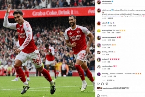 梅里諾社媒曬照調(diào)侃：祝賀蘇維門迪雙響，我們的中場(chǎng)最近怎么了？