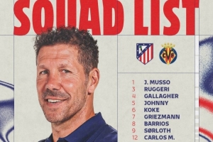 馬競vs黃潛名單：格列茲曼、阿爾瓦雷斯、尼古拉斯-岡薩雷斯在列