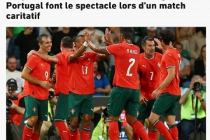 慈善賽-葡萄牙傳奇4-1世界傳奇，菲戈歐文破門(mén)德約卡夫失點(diǎn)