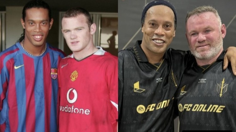 跨越20年~小羅和魯尼合影對比，歲月對誰“下手”更狠？