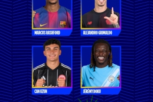 歐冠今日最佳進(jìn)球候選：拉什福德、格里馬爾多、烏尊、多庫在列