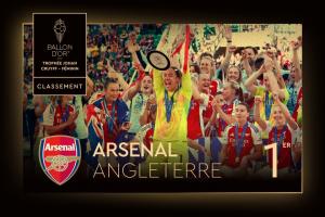 奪女足歐冠！官方：阿森納女足獲評(píng)2025年度最佳女足俱樂(lè)部