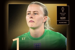 官方：切爾西、英格蘭女足門(mén)將漢娜-漢普頓獲得2025年女足雅辛獎(jiǎng)