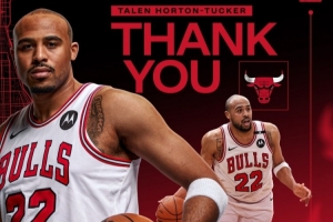 告別NBA轉(zhuǎn)戰(zhàn)土耳其聯(lián)賽！公牛官方曬圖致謝霍頓-塔克