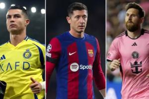 現(xiàn)役射手榜前十：C羅梅西前二！萊萬第三，胡爾克第9內(nèi)馬爾第10