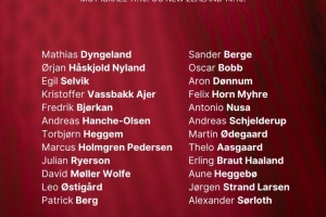 挪威新一期大名單：哈蘭德、厄德高領(lǐng)銜，索爾洛特、拉爾森入選