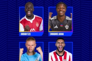 歐冠本周最佳進(jìn)球候選：哈蘭德、塞巴里、阿代伊、特澤在列