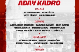 土耳其世預(yù)賽名單：恰爾汗奧盧、居勒爾、伊爾迪茲、烏尊在列