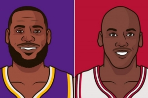 老詹多1.2W分！美媒曬詹姆斯&喬丹生涯總分：誰是GOAT一目了然