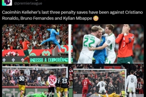 全是硬茬！凱萊赫最近3次撲點對手：C羅、B費、姆巴佩