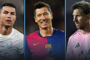 現(xiàn)役射手榜前十：C羅梅西萊萬前三，蘇牙600球第四，內(nèi)馬爾第10