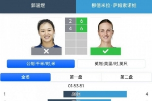 寧波公開賽郭涵煜不敵8號(hào)種子止步首輪 收獲25積分，排名第175位