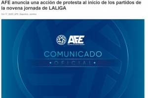 反對海外辦賽！西班牙球員協會將在第9輪比賽開始前進行抗議