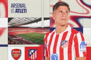 馬競(jìng)曬歐冠客戰(zhàn)阿森納海報(bào)：朱利亞諾-西蒙尼單人出鏡