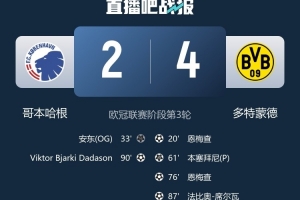 哥本哈根主帥：我們輸給一支更好的球隊，最后半小時體現(xiàn)出差距