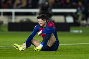 西媒：萊萬傷勢康復(fù)進展神速，巴薩甚至考慮讓他隨隊出征國家德比