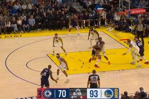 鐵血三分快船換人投降！庫里干拔超遠(yuǎn)三分轟進(jìn)！