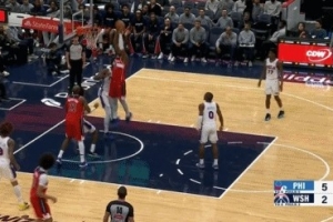 來勢洶洶！薩爾單打恩比德 強起被帽后自投自搶雙手暴扣