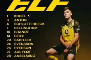 德國杯法鷹vs多特首發(fā)：堂安律、格策先發(fā)，小貝林、阿德耶米出戰(zhàn)