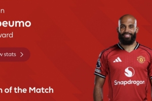 繼續(xù)努力！姆伯莫當選為曼聯(lián)客戰(zhàn)森林全場比賽最佳球員