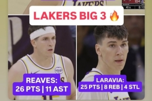 老詹直言完啦！拉拉維亞轉(zhuǎn)發(fā)湖人“三巨頭”：自己+東契奇里夫斯