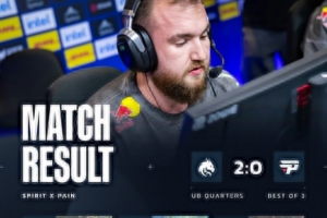 出汗了但不多！zweih關(guān)鍵大狙雙殺救主 Spirit逆轉(zhuǎn)橫掃paiN