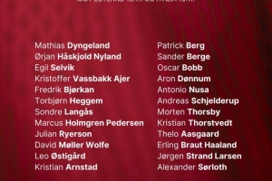 挪威11月世預(yù)賽名單：哈蘭德、鮑勃、瑟爾洛特在列，厄德高傷缺