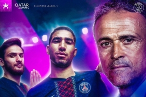 巴黎發(fā)布歐冠對陣拜仁海報：恩里克、阿什拉夫、K77出鏡