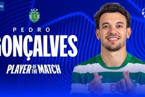 1關(guān)鍵傳球1過人成功，貢薩爾維斯當選葡體1-1尤文一役全場最佳