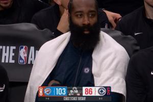 船要翻了？雷霆轟出17-0 哈登在場下看懵了