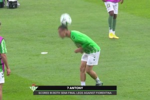 圓神太絲滑了！安東尼賽前熱身小秀一把技術(shù)！