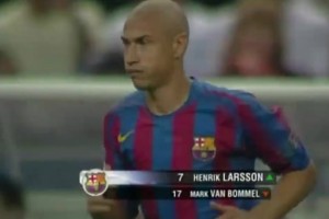 06年歐冠決賽，拉爾森替補登場送出兩次助攻！助攻巴薩奪歐冠！