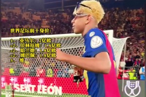 真是青春無(wú)價(jià)呀！17歲亞馬爾 身價(jià)升至2億歐，獨(dú)占足壇頭名