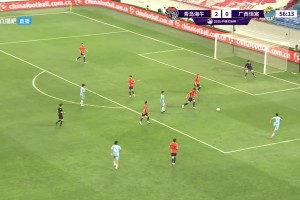 廣西恒宸1-2扳回一球！紀(jì)鑫龍門(mén)前勁射破門(mén)