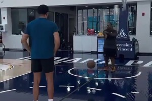 早日康復(fù)！大傷三個(gè)月后哈利伯頓首次進(jìn)行投籃訓(xùn)練！