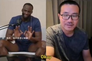 認(rèn)同？當(dāng)追夢聽到靜雨說杜蘭特是勇士的老1.5時直接大笑起來