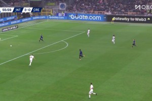 慘案預(yù)定！博尼外腳背妙傳，巴雷拉包抄得手