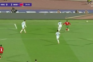 阿根廷決賽2球落后！摩洛哥斷球反擊扎比里破門梅開二度！