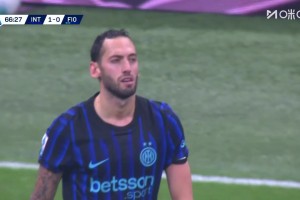 國米打破僵局！恰爾汗奧盧外圍遠(yuǎn)射破門！德赫亞無能為力！